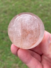 Image 3 of Fire Quartz Crystal Sphere #1478