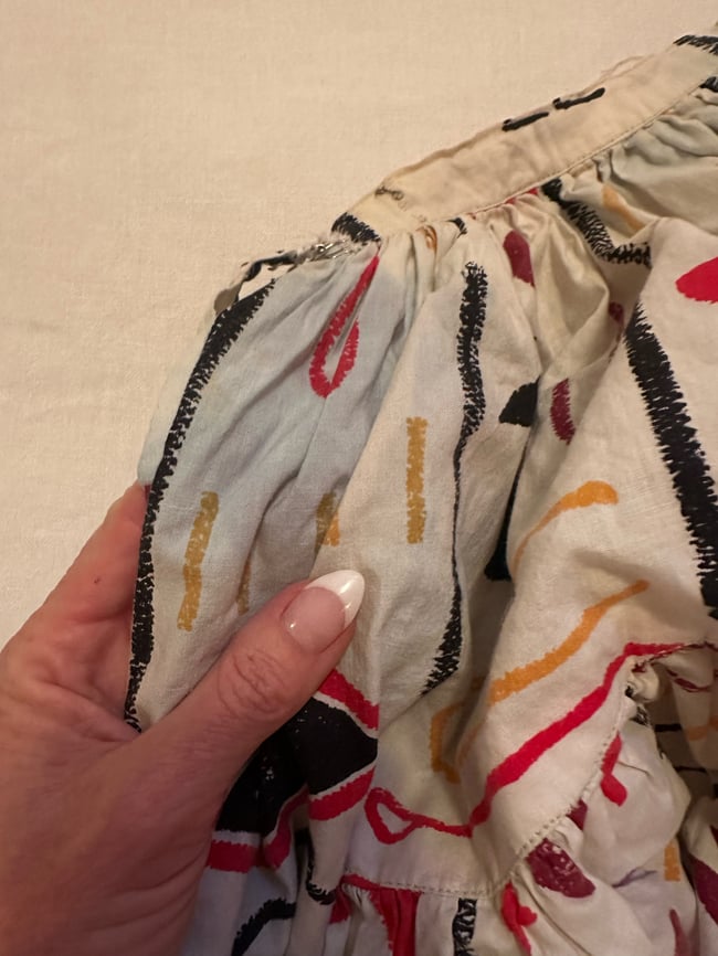 1950s hieroglyphics cotton skirt