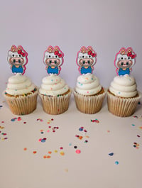 Image 3 of Tiernos Kitty Monsters Cupcake Toppers Sets de 12 y 24