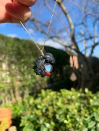 Image 5 of Sterling Silver Night Dragon Heart Necklace