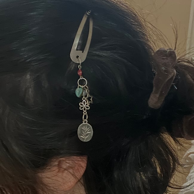 floral star y2k hair clip