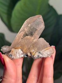 Image 6 of SELF STANDING NATURAL RUTILE X HEMATITE SMOKEY QUARTZ POINT -BRAZIL- G