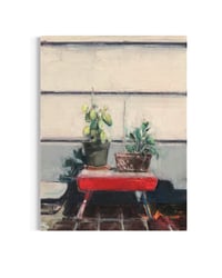 Image 3 of Painting / maleri / "Islands Brygge – Malerdrømme og tankestreger – Mogens planter" / 30x40 cm