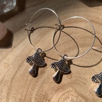 Image 3 of Mushroom Charm Earrings 
