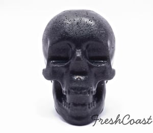 Image of Bad Ass black Soap Skull on a Rope
