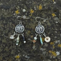 Image 5 of Made to order Moon face earrings