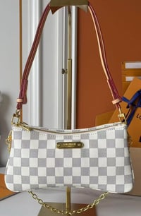 Small white check bag 