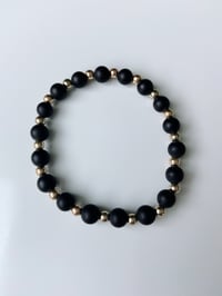 Image 1 of Black Onyx / Gold Bracelet