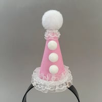 Image 3 of Pink/White Clown Hat