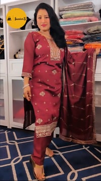 Image 2 of Soft Silk Kurtha Set - Design #14