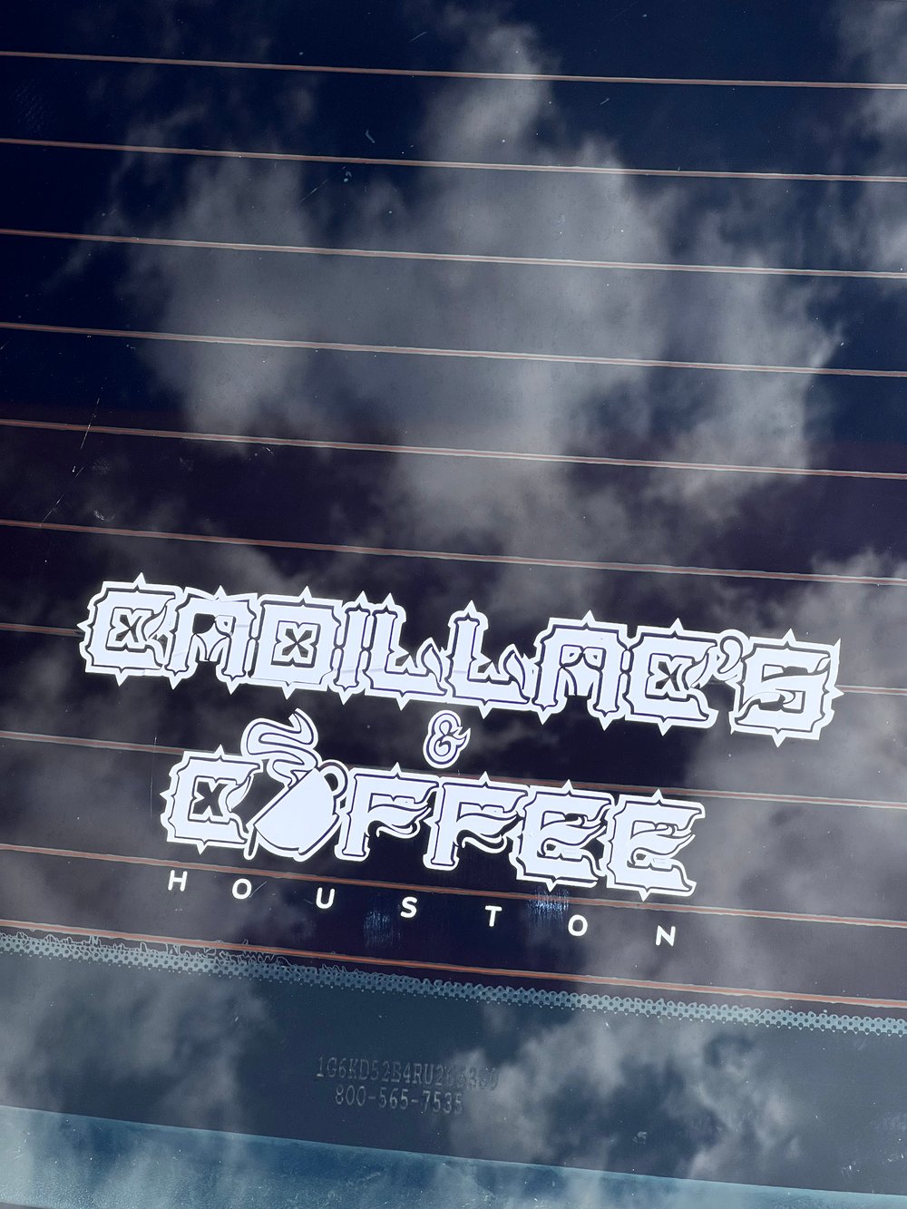 Image of Cadillacs & Coffee Houston vinyl sticker