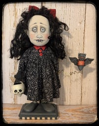Image 1 of original Halloween Vampire Folk Art fabric Doll