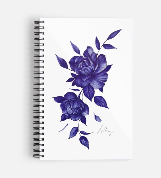 Image of Blue Flower Notebook