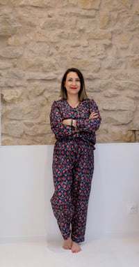 Image 1 of Pyjama femme fleuri Pondichéry