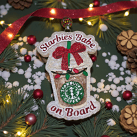 Image 1 of Winter Freshies|Accessories|Starbies Babe on Board Freshie|Car|Gift|Custom