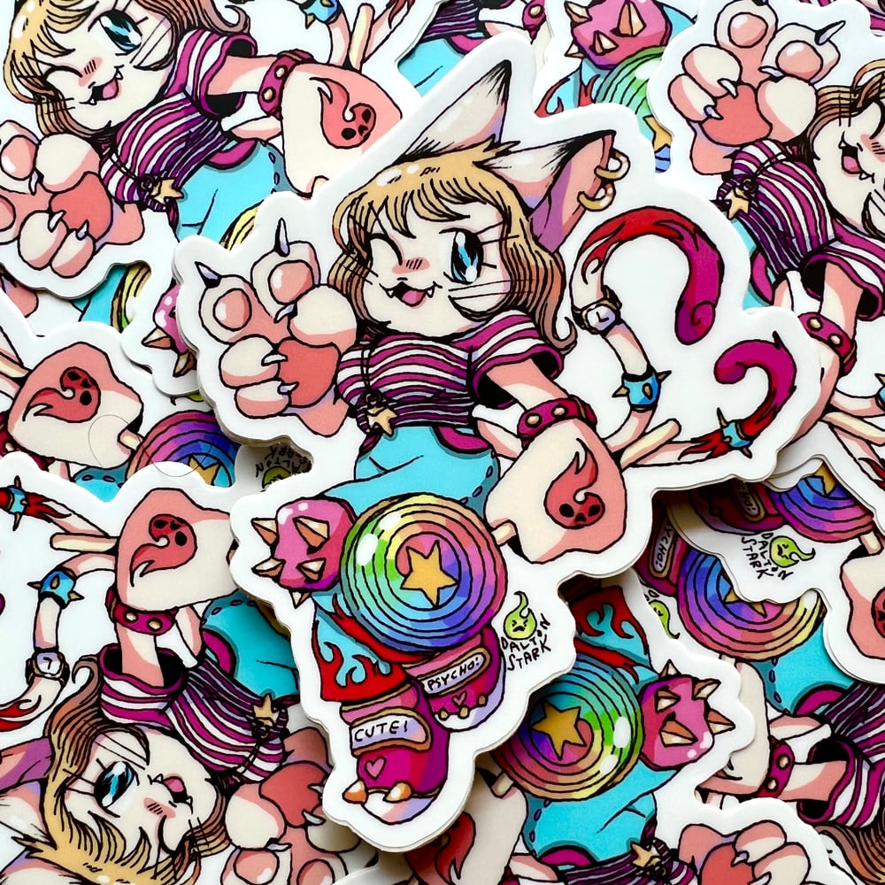 Image of Candy Cat Girl Sticker