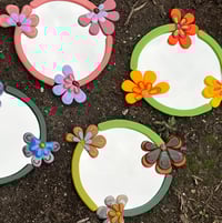 Image 1 of Fused glass flower mirrors