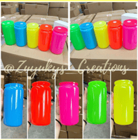 Image 2 of 16oz Neon Color Glass Can 