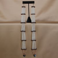 Image 7 of 5 Tier Dentalium Earrings (Abalone Hearts)