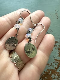 Image 15 of ethiopian opal earrings with beloved charms