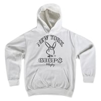 Image 3 of NYC PLAY BOY HOODIE (STONE GREY)