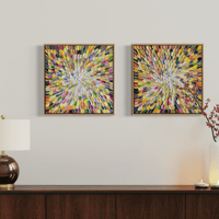 Image 6 of 'Blooms 45', diptych - 43x43cm each, FRAMED
