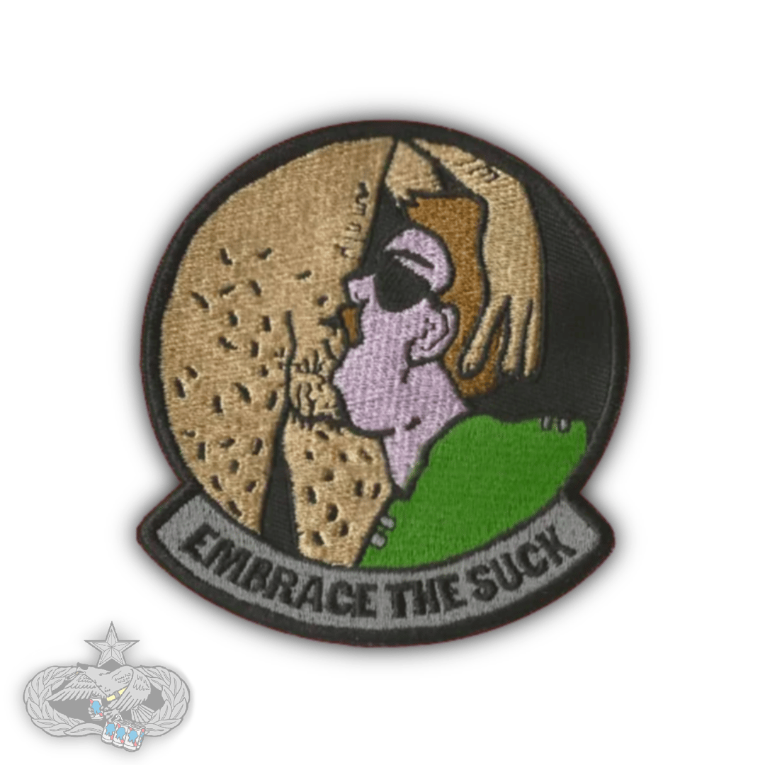 Embrace The Suck Tactical Patch Embroidered Morale Applique Fastener Hook &  Loop Emblem : : Home