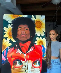 Image 2 of Jimi Hendrix Original Canvas 36x48in