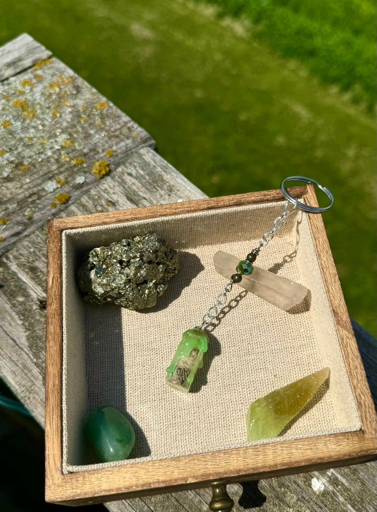 Image of Wish Jar Keychain w/ Pyrite