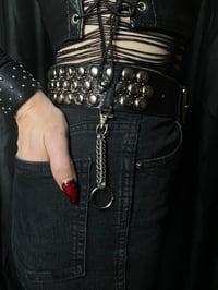 Image 1 of Small ring heavy metal keychain 