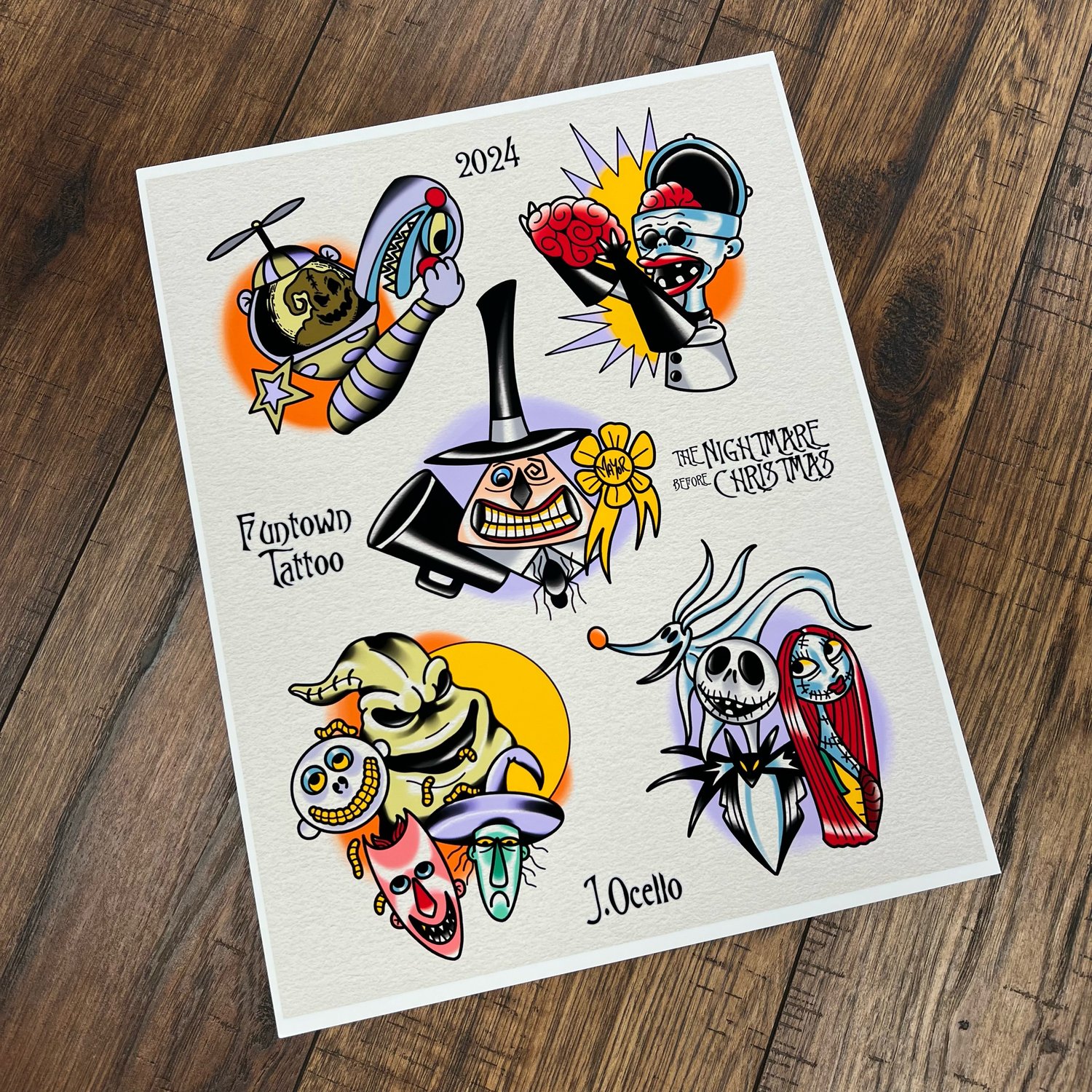 Image of Nightmare before Christmas 11x14 flash sheet