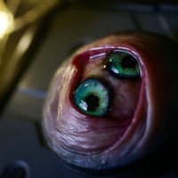 Image 5 of Custom Swappable Phone Grip for smartphones, double iris, reflective pupil, glow in the dark