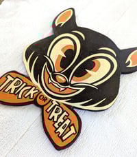 Image 2 of Trick or treat wooden plaque