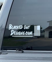 Image 1 of 8” Blacked Out Designs Logo Decal