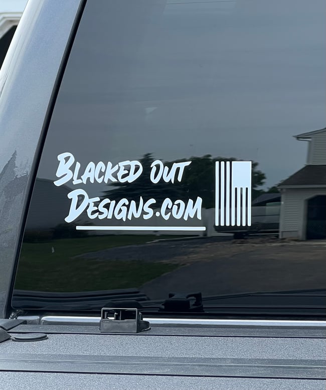 8” Blacked Out Designs Logo Decal | Blacked Out Designs