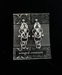 Image of pierce chainmail earrings