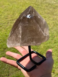 Image 14 of Smoky Quartz Natural Point With Rainbows On Stand #1456