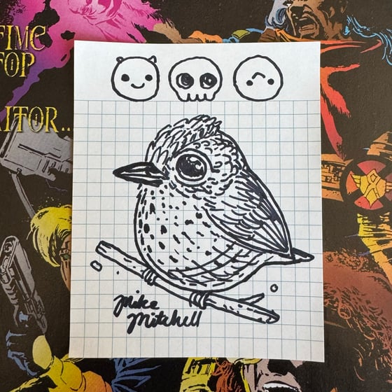 Image of Fat Bird Sharpie Sketch #245