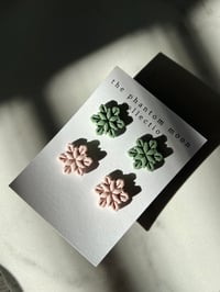 Image 3 of Pink & Green Snowflakes