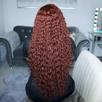 Image 2 of Brownish Red Water Wave 6x4" Lace Closure Wig (from RemyFore Hair)