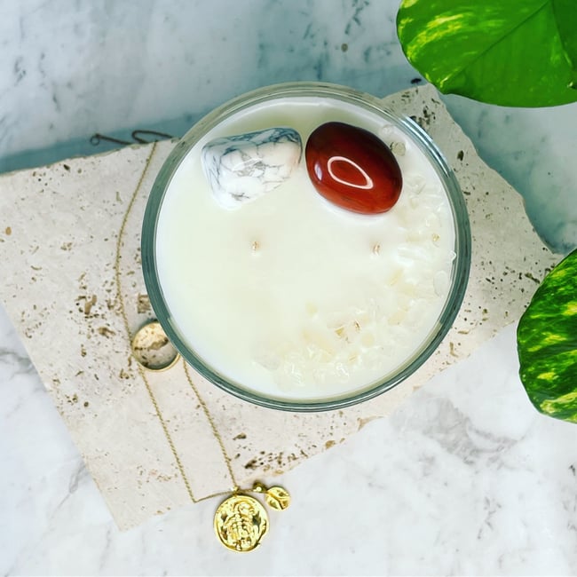 Zodiac Crystal Infused Candle 450g - ARIES  **ONLY 10 AVAILABLE**