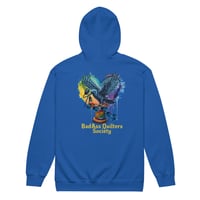 Image 1 of BadAss Raven Old school Unisex  zip hoodie - Double Imprint