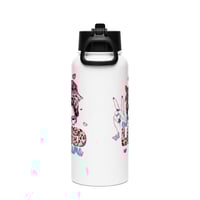 Image 2 of Stainless steel water bottle with a straw lid ( One Loved Mama )