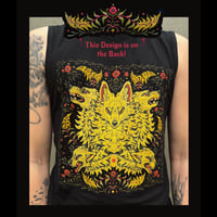 Image 1 of “AUTUMN VERSION” Wolves & Wildflowers Muscle Tank | Front + Back print!