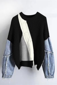 Image 1 of Denim DIVA Sweater - Black 