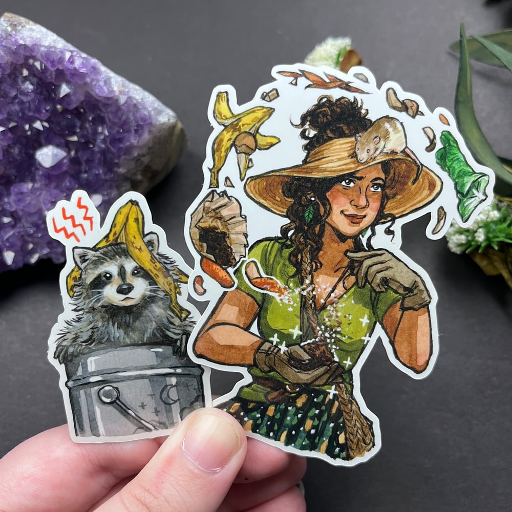 Compost Witch Sticker Duo