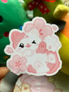 Sakura Blossom Cat Vinyl Sticker