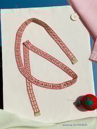 Image 1 of Tape measure extra large Red & creamy 