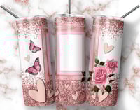 Pink Heart Tumbler Design