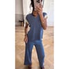 Blue Ribbed Loungewear 